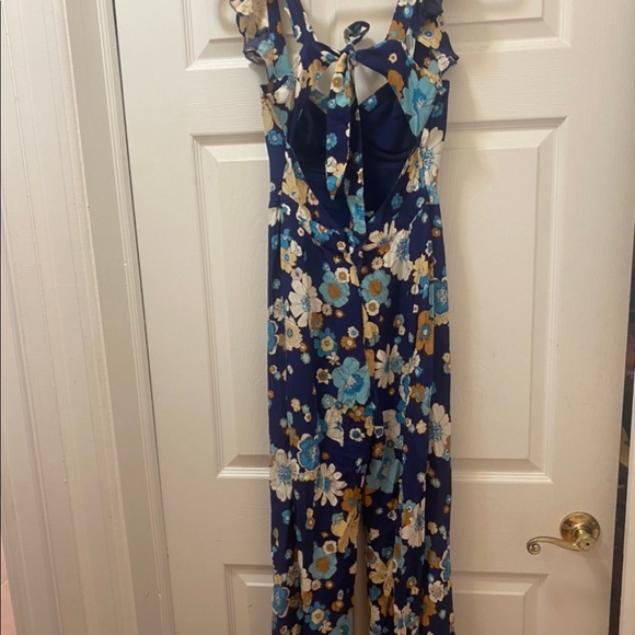 For Love And Lemons Magnolia 60s 70s Floral Ruffle Jumpsuit Flower Power M - Picture 4 of 7